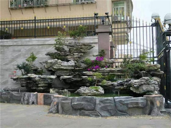 西安假山鱼池